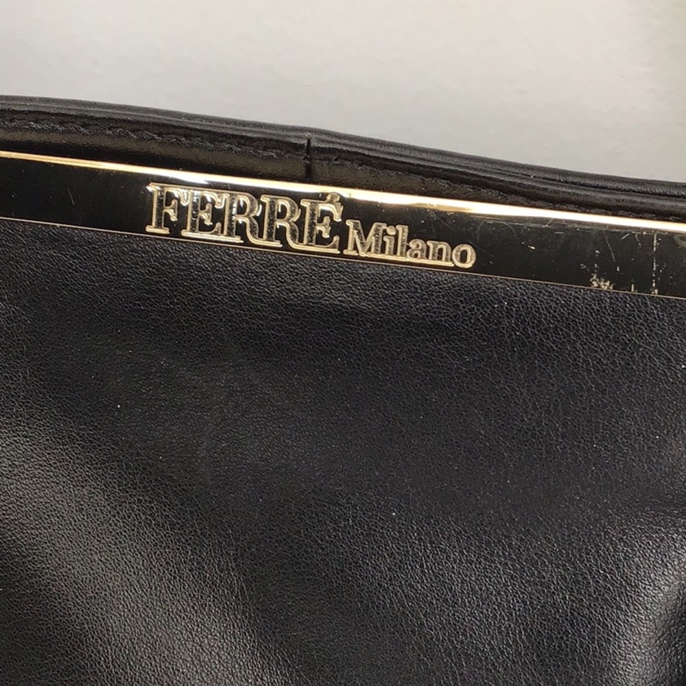 💥Black leather Ferre Milano bag💥💥